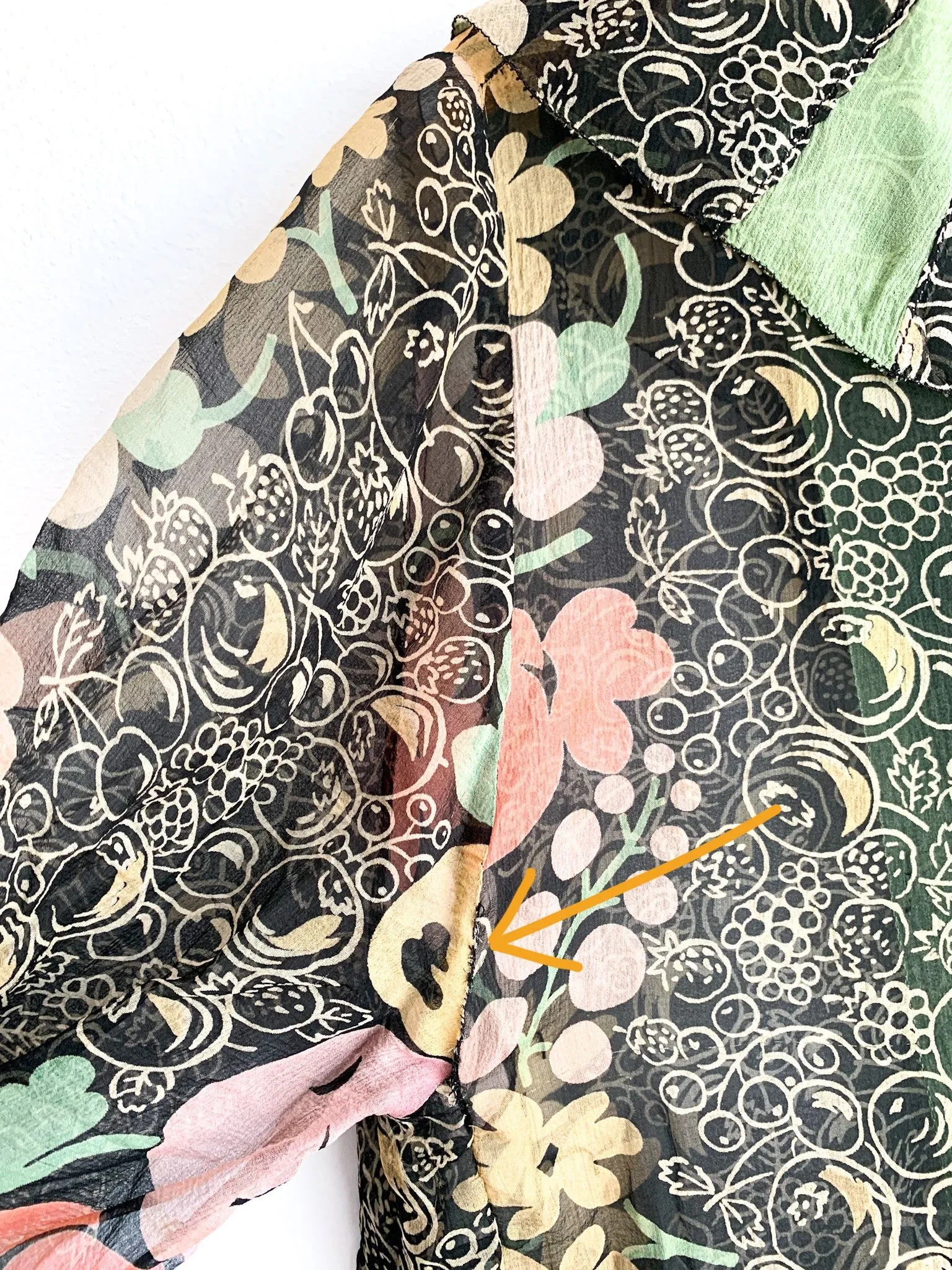 1920’s Floral Silk Chiffon Dress wounded beauty*