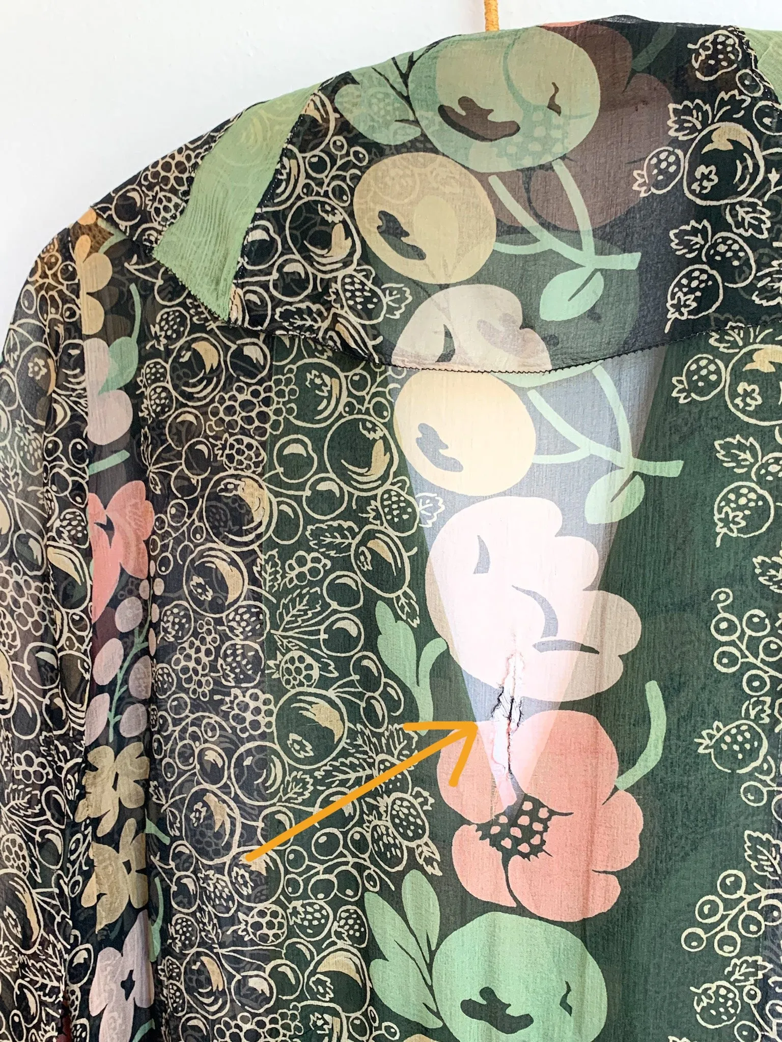 1920’s Floral Silk Chiffon Dress wounded beauty*
