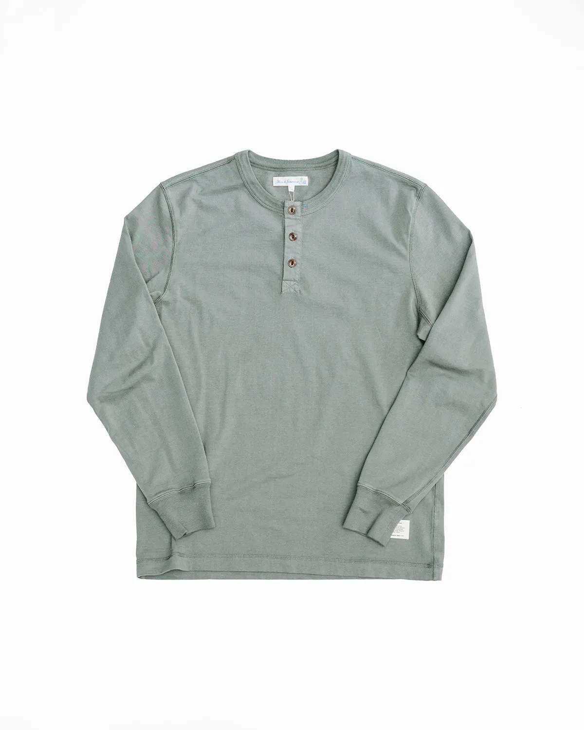 228VF.40 - 8.6oz Loopwheeled Henley Vintage Washed Oversized Fit - Army