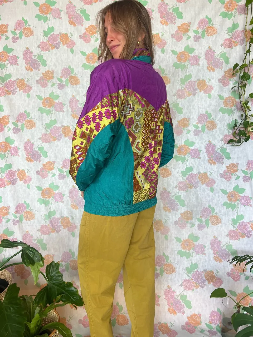 90's Hysterical Purple Windbreaker