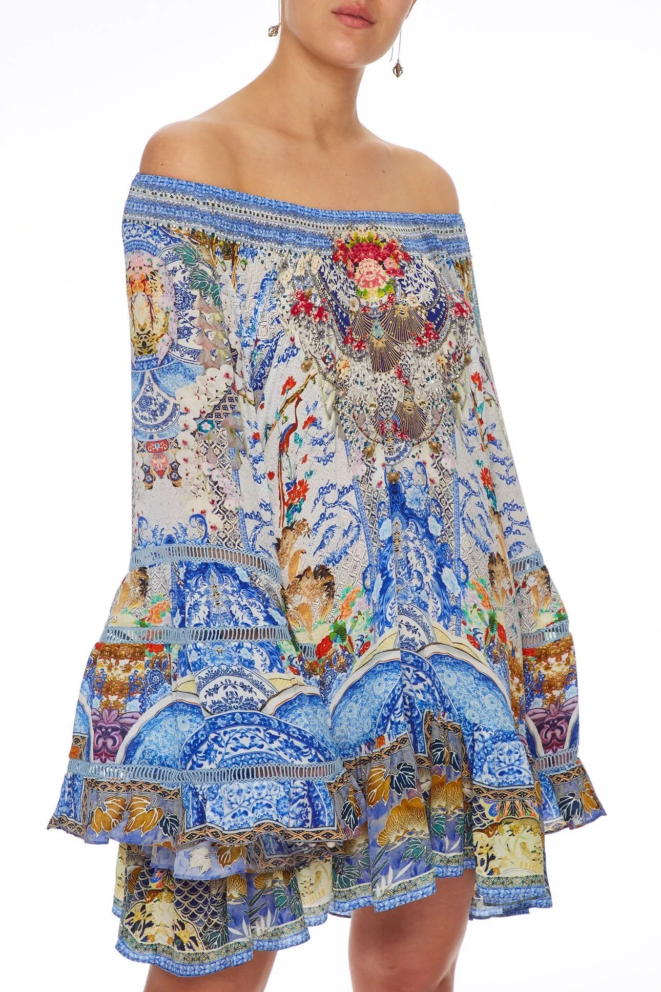 A-LINE FRILL DRESS GEISHA GATEWAYS