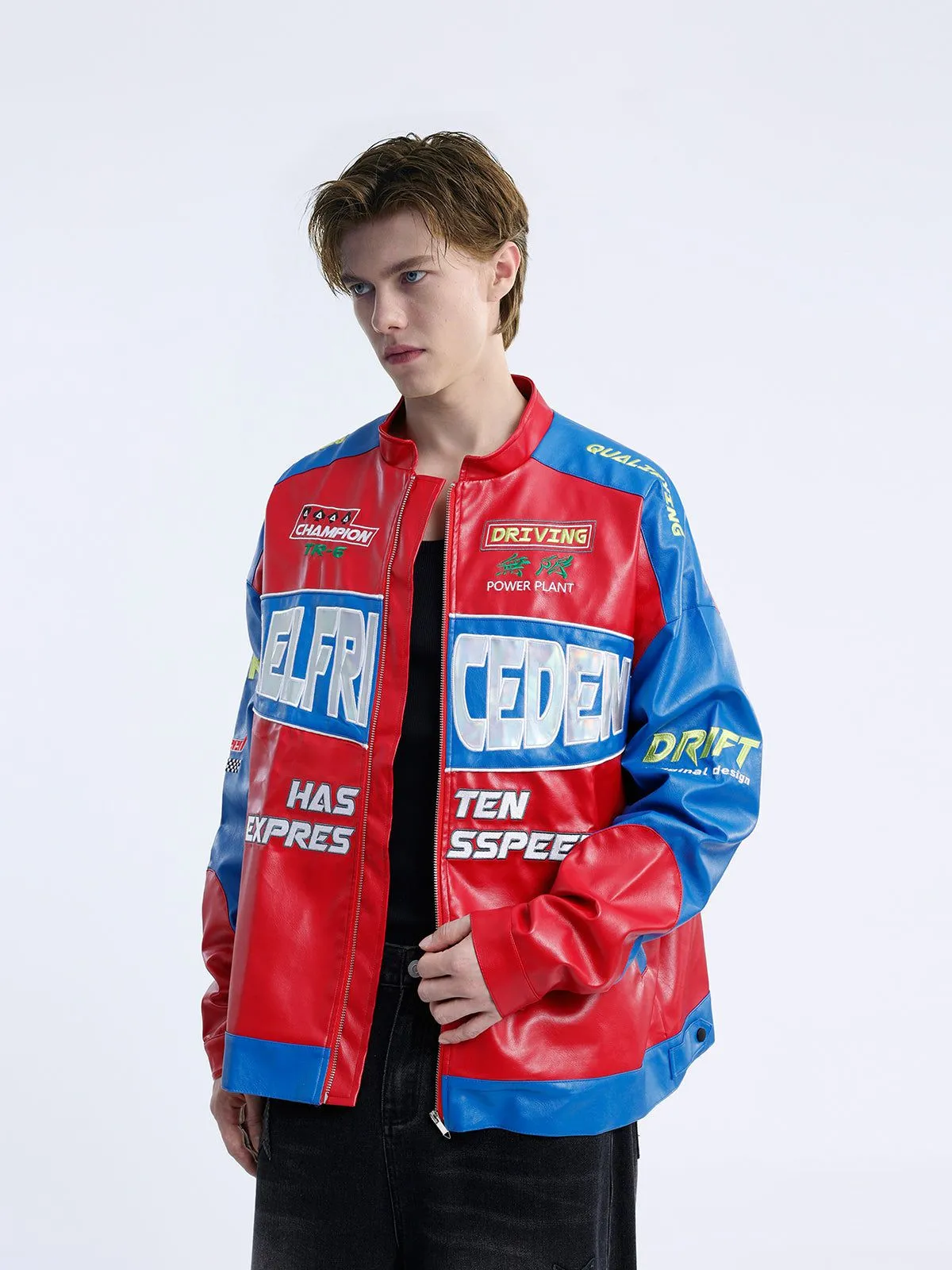Aelfric Eden Embroidery Racer Moto Jacket