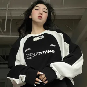 Alice Two-Tone Racer Prints Sweatshirts - 2 Colors