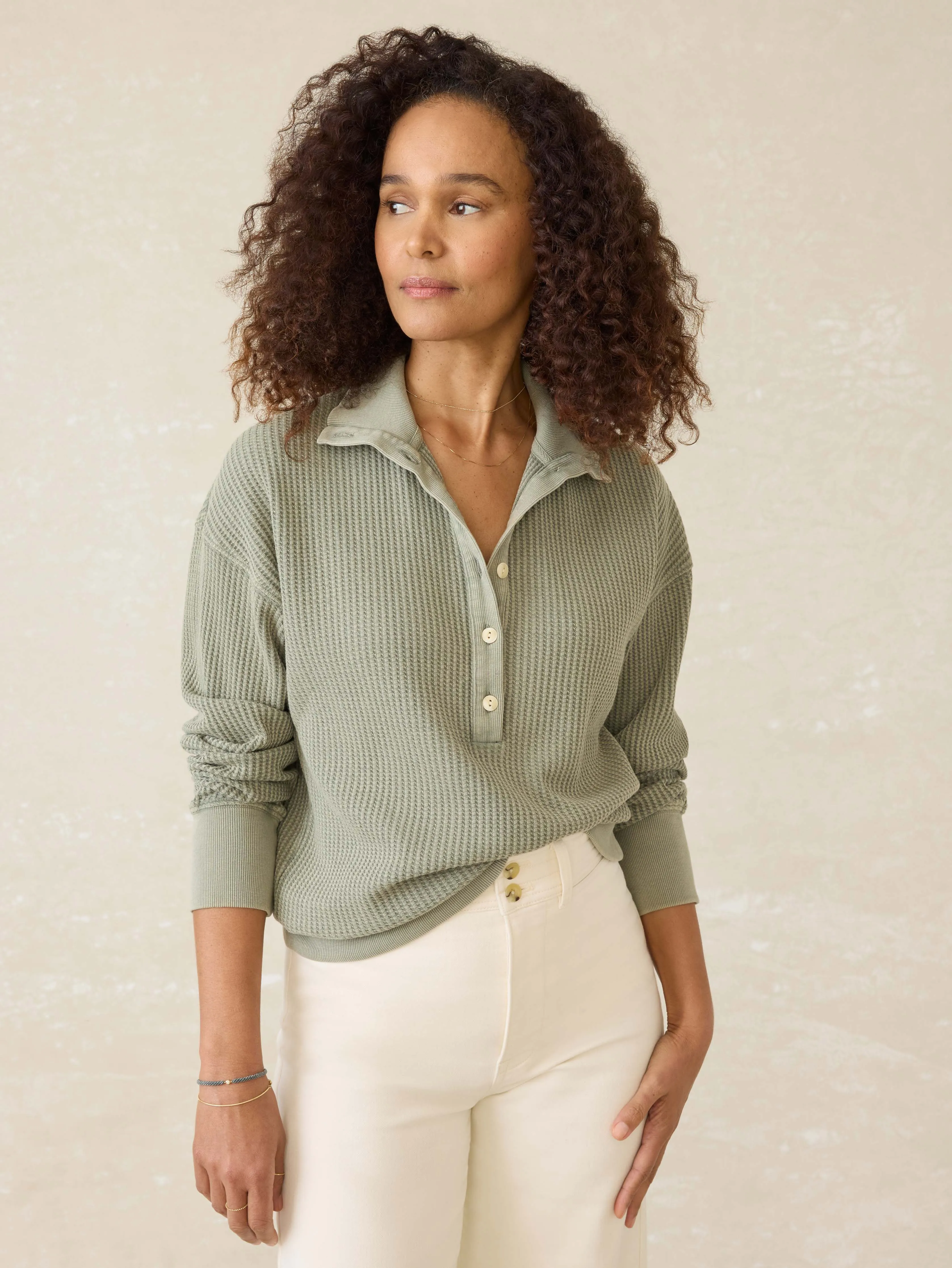 Après Waffle Henley - Coastal Sage