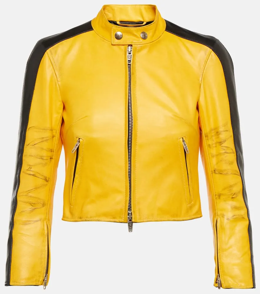 Balenciaga Cropped leather jacket