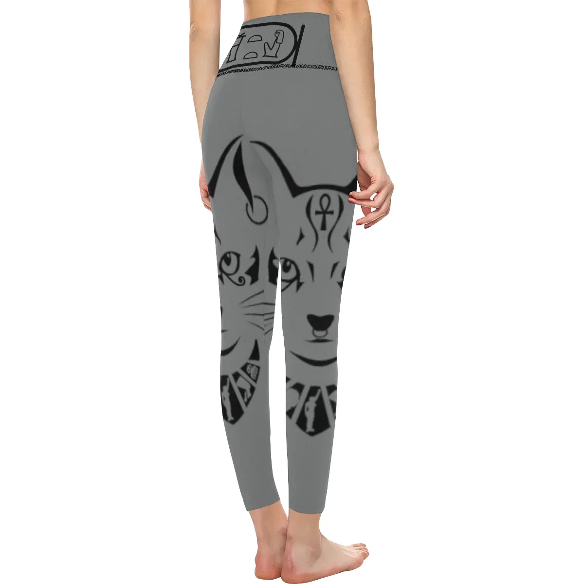 BASTET GRIS All Over Print High-Waisted Leggings