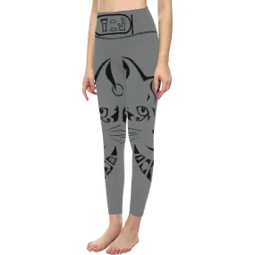 BASTET GRIS All Over Print High-Waisted Leggings