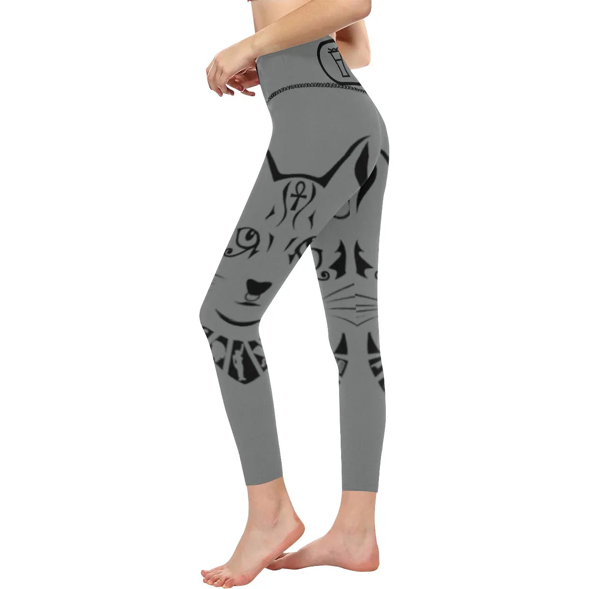 BASTET GRIS All Over Print High-Waisted Leggings