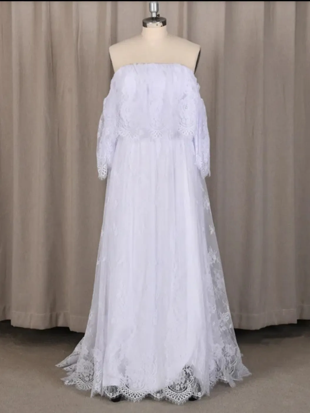 Boho 2 Piece Eyelash Wedding Skirt Set