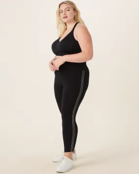 Caitlyn Side Embroidered Legging | Black