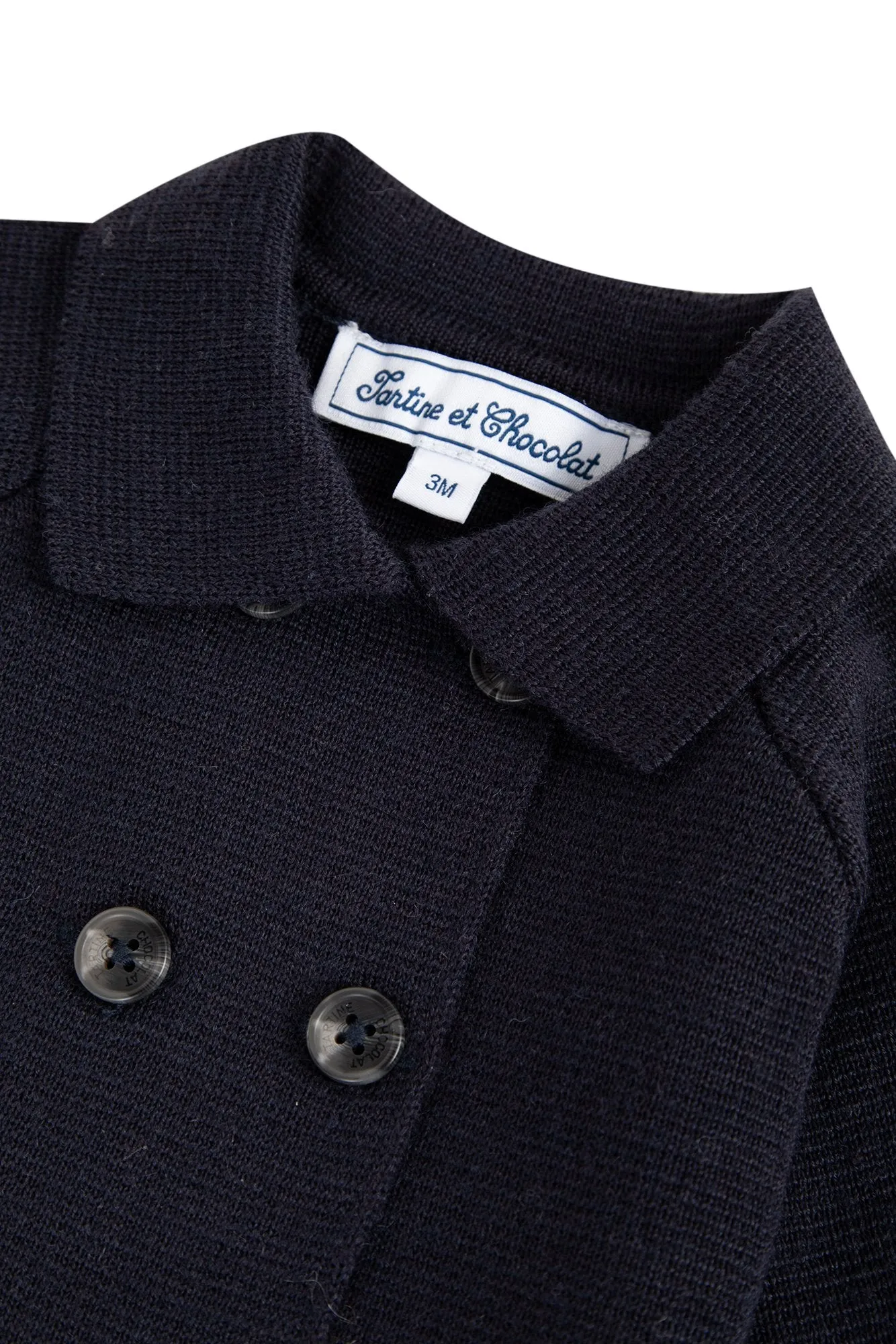 Cardigan - Navy Wool Knit