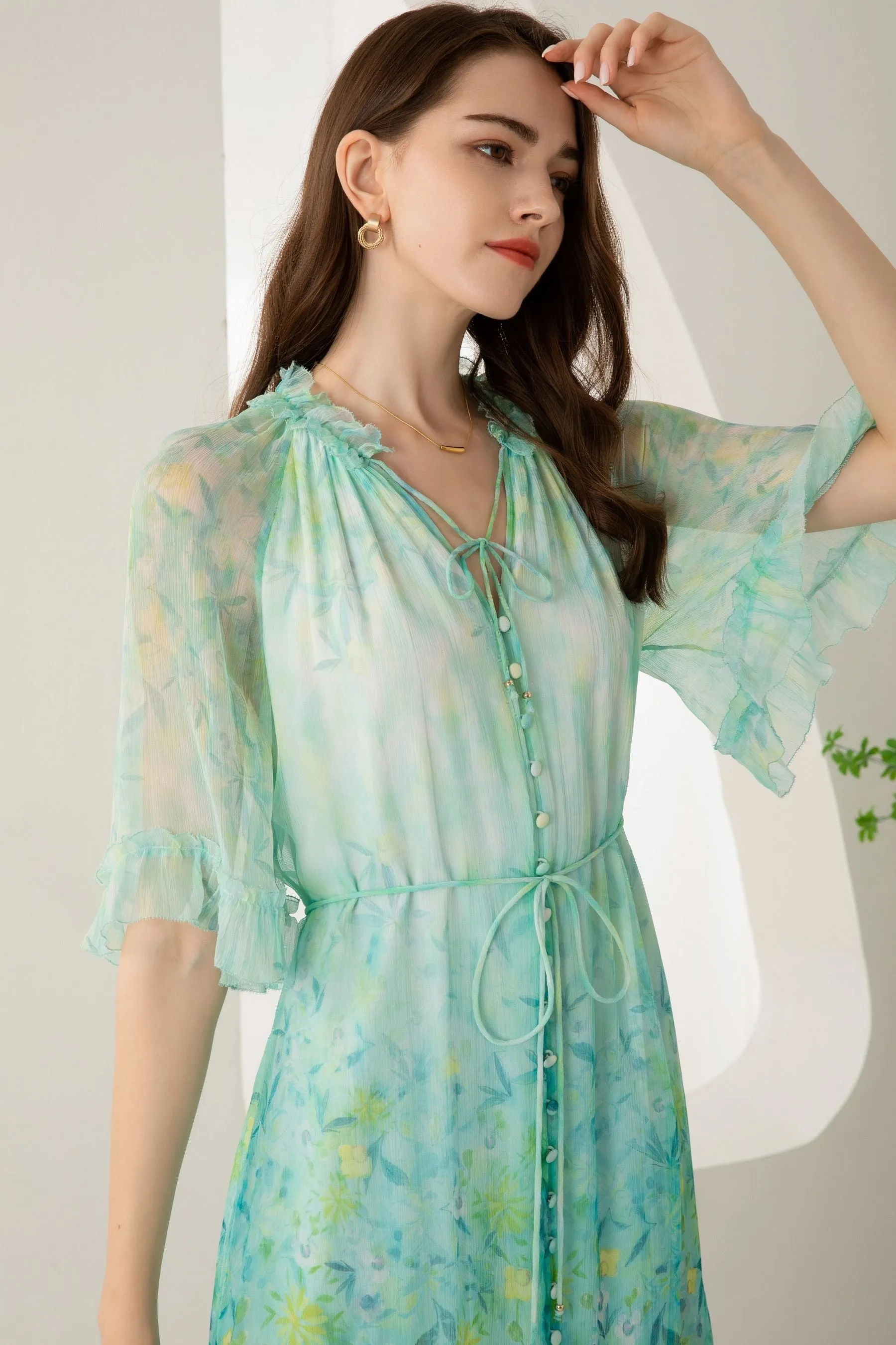 Carina short silk dress