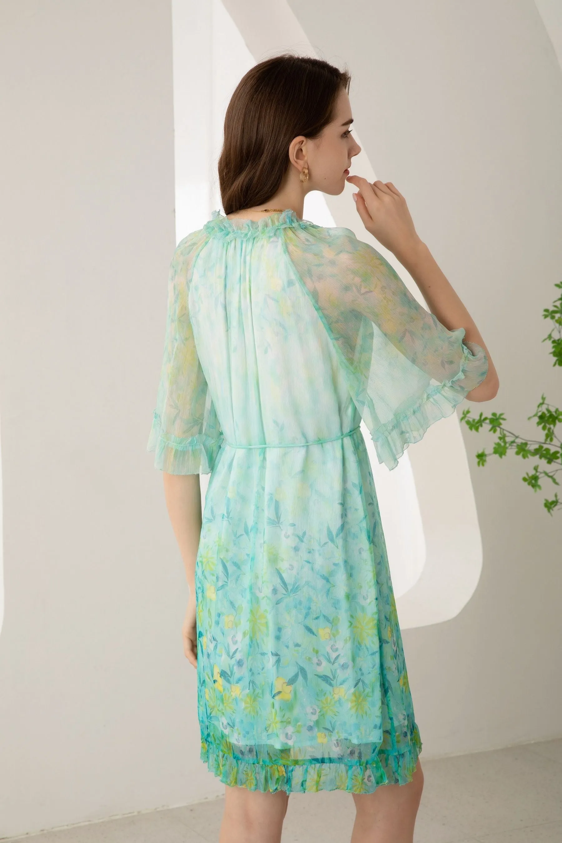 Carina short silk dress