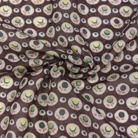 Cobe Brown Floral Cotton Voile