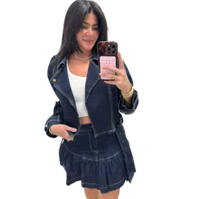 Dark Denim Mini Skirt