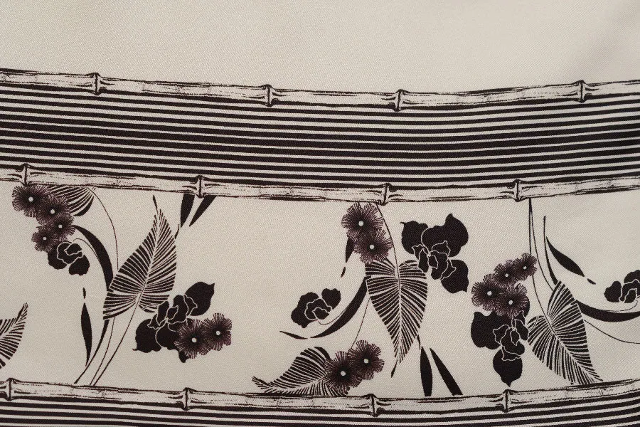 Designer Tropical Bamboo Silk Twill (Made in Italy)