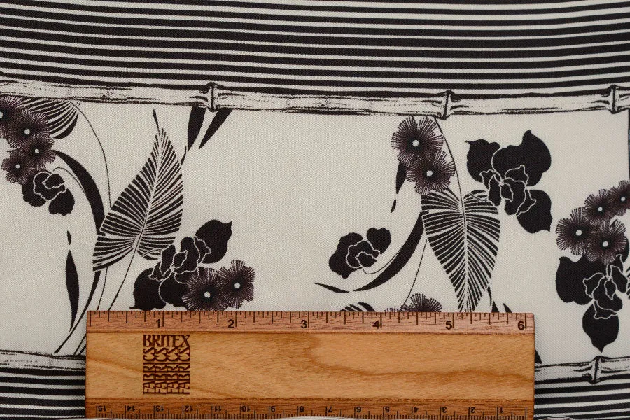 Designer Tropical Bamboo Silk Twill (Made in Italy)