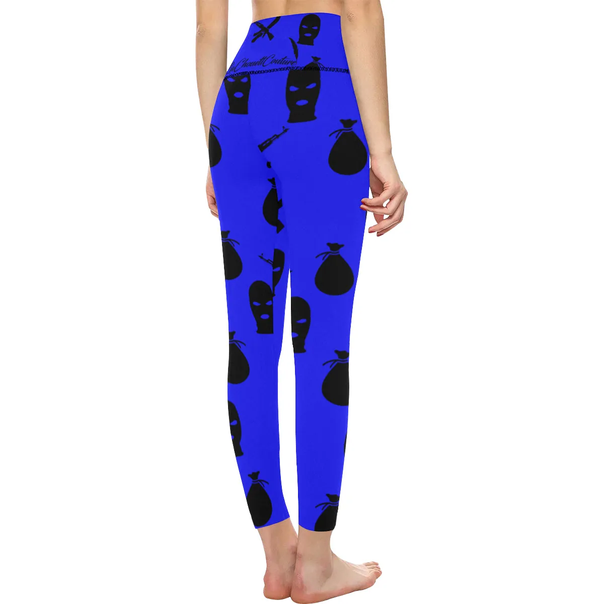 DRILLIN BLUE All Over Print High-Waisted Leggings