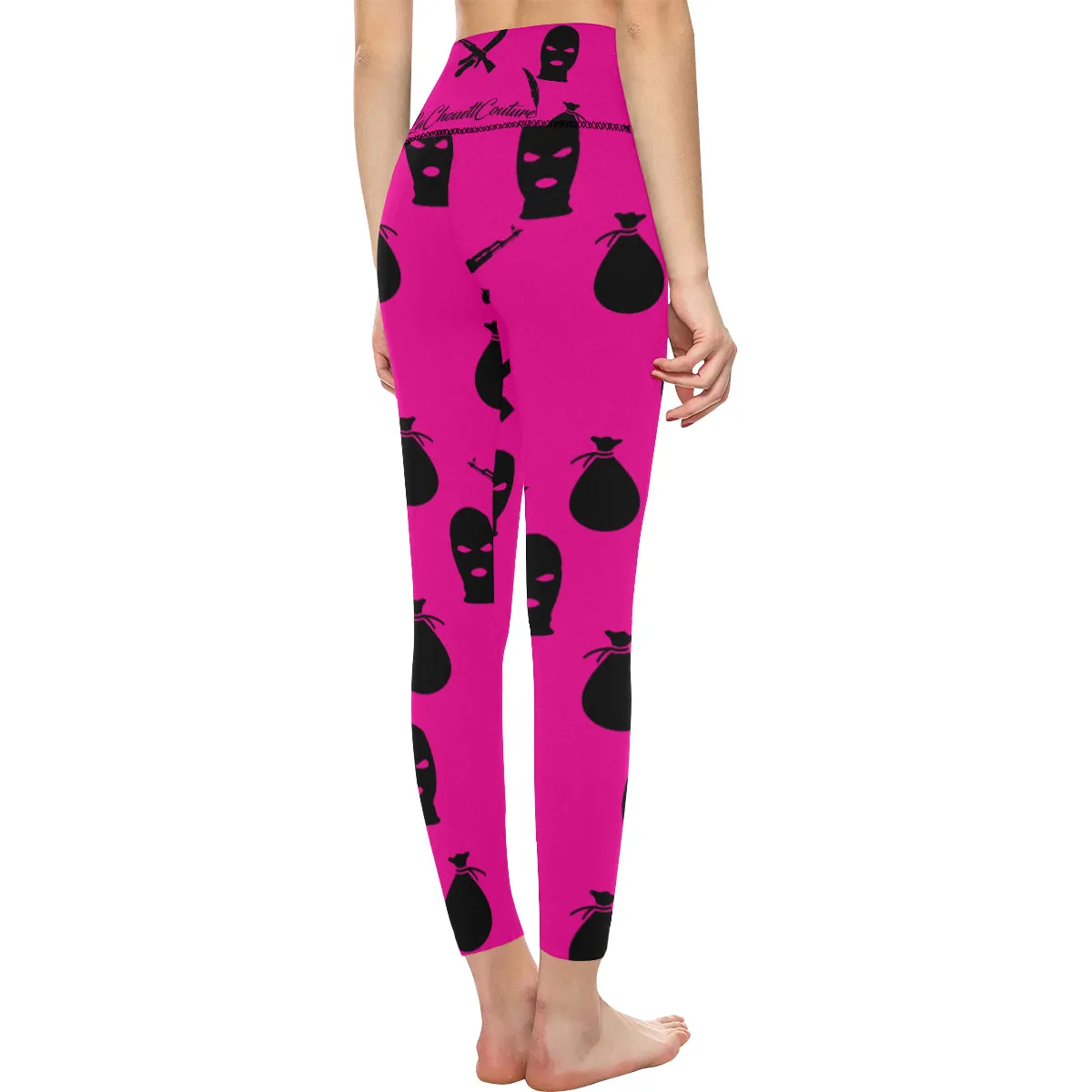 DRILLIN PINKISH All Over Print High-Waisted Leggings