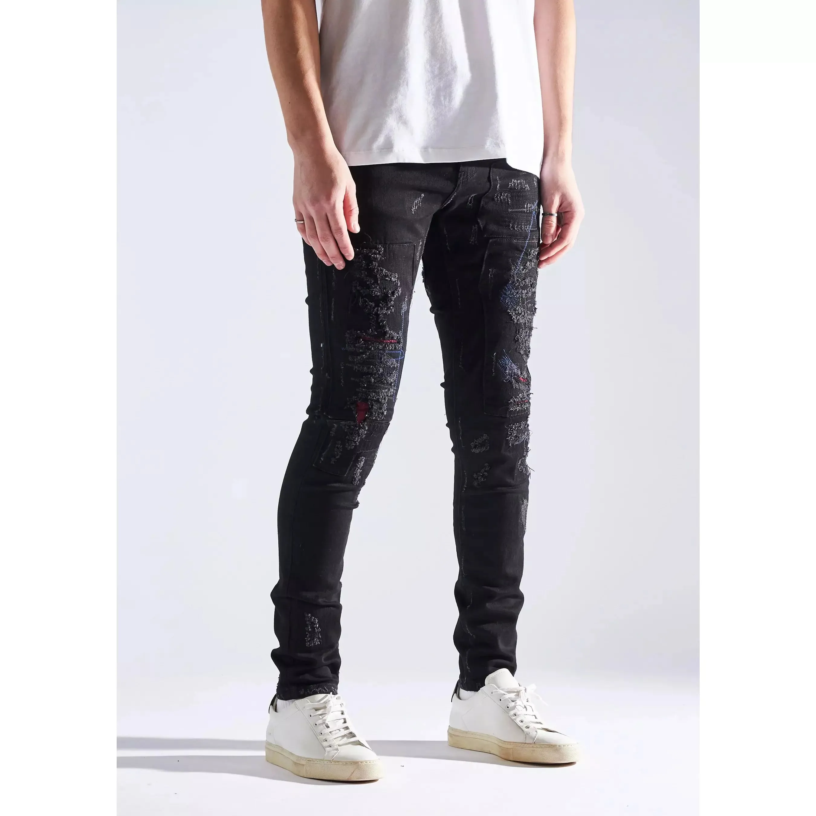 Embellish Barker Black Ripped Denim Jeans (EMBHOL21-1-16)