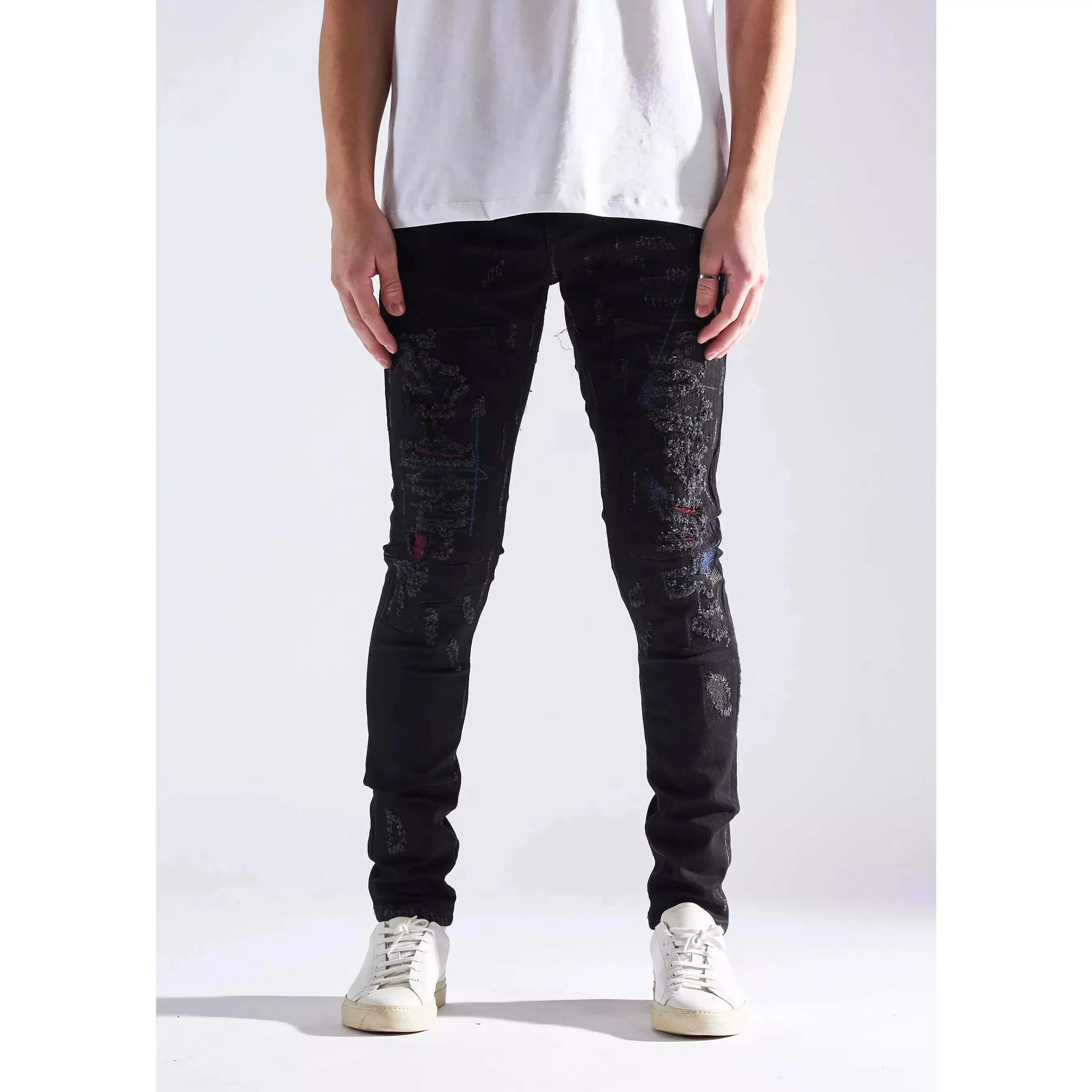 Embellish Barker Black Ripped Denim Jeans (EMBHOL21-1-16)