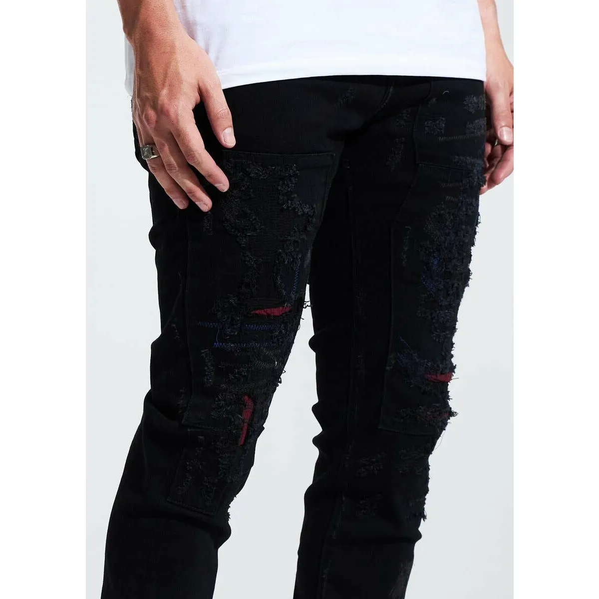 Embellish Barker Black Ripped Denim Jeans (EMBHOL21-1-16)