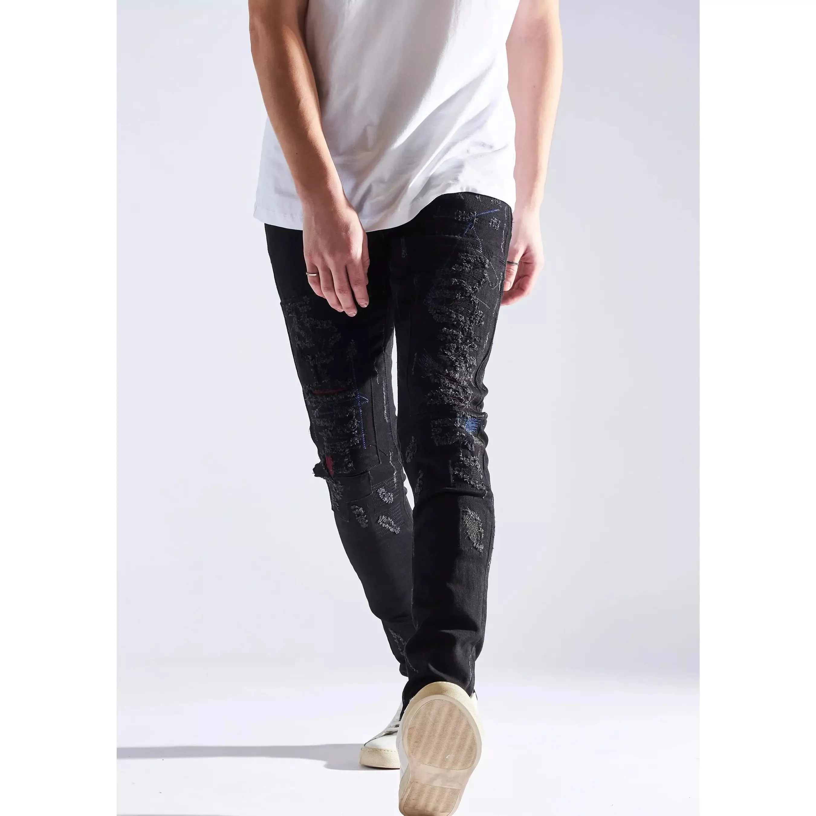 Embellish Barker Black Ripped Denim Jeans (EMBHOL21-1-16)