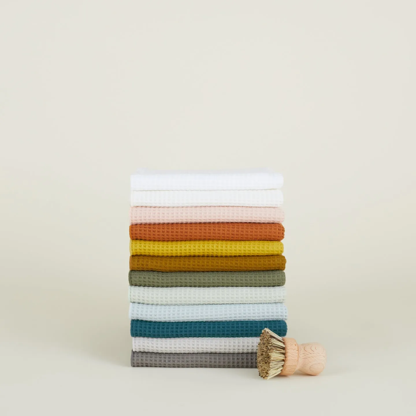 Essential Waffle Dish Towel - Bronze/Sky