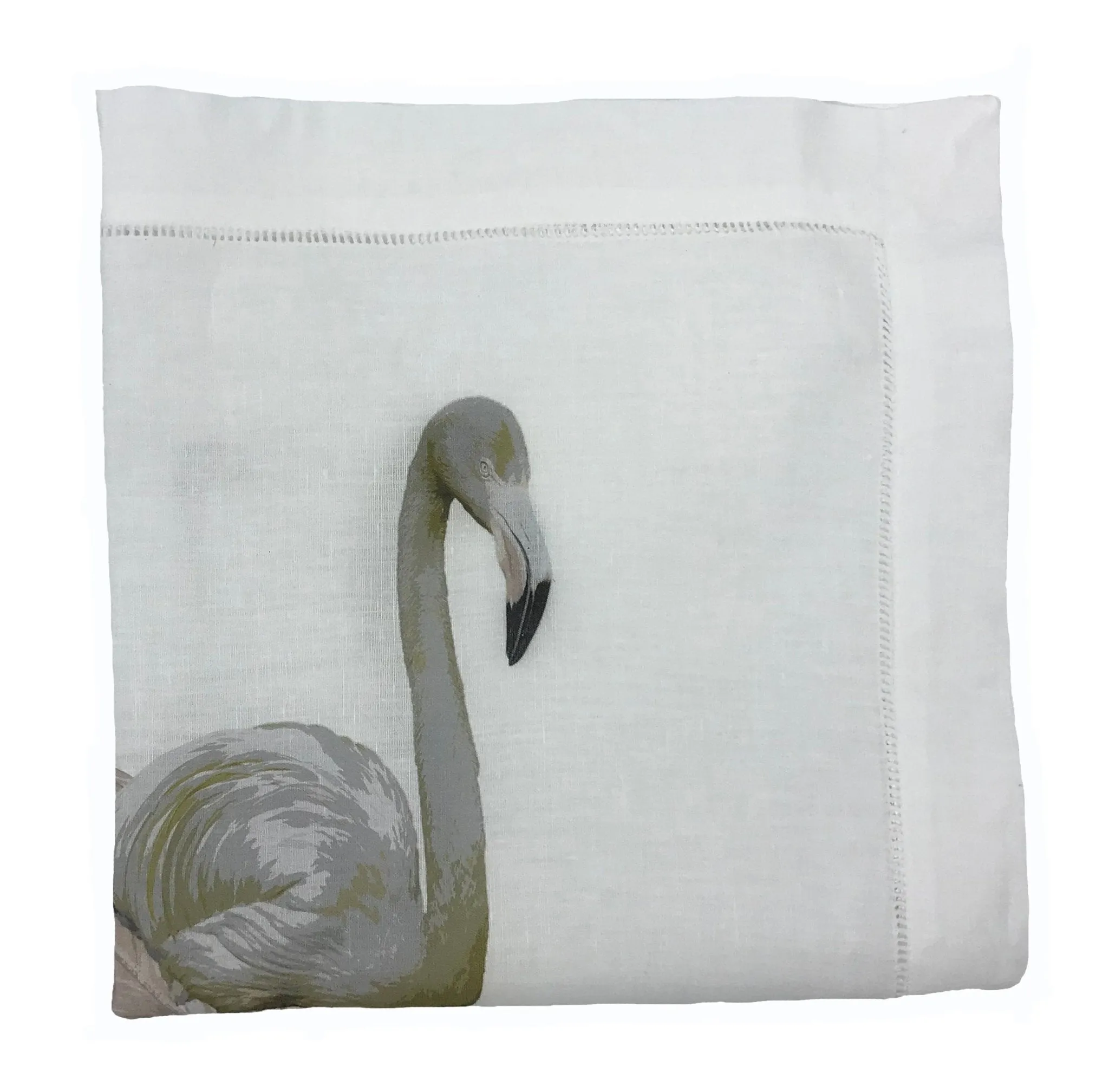 FLAMINGOS IN THE MIRROR BELIZE 22"X22" HEMSTITCH DINNER NAPKIN, SET OF 4