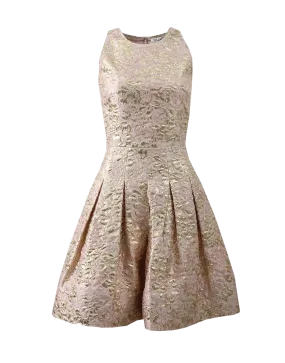 Floral Brocade Cocktail Dress