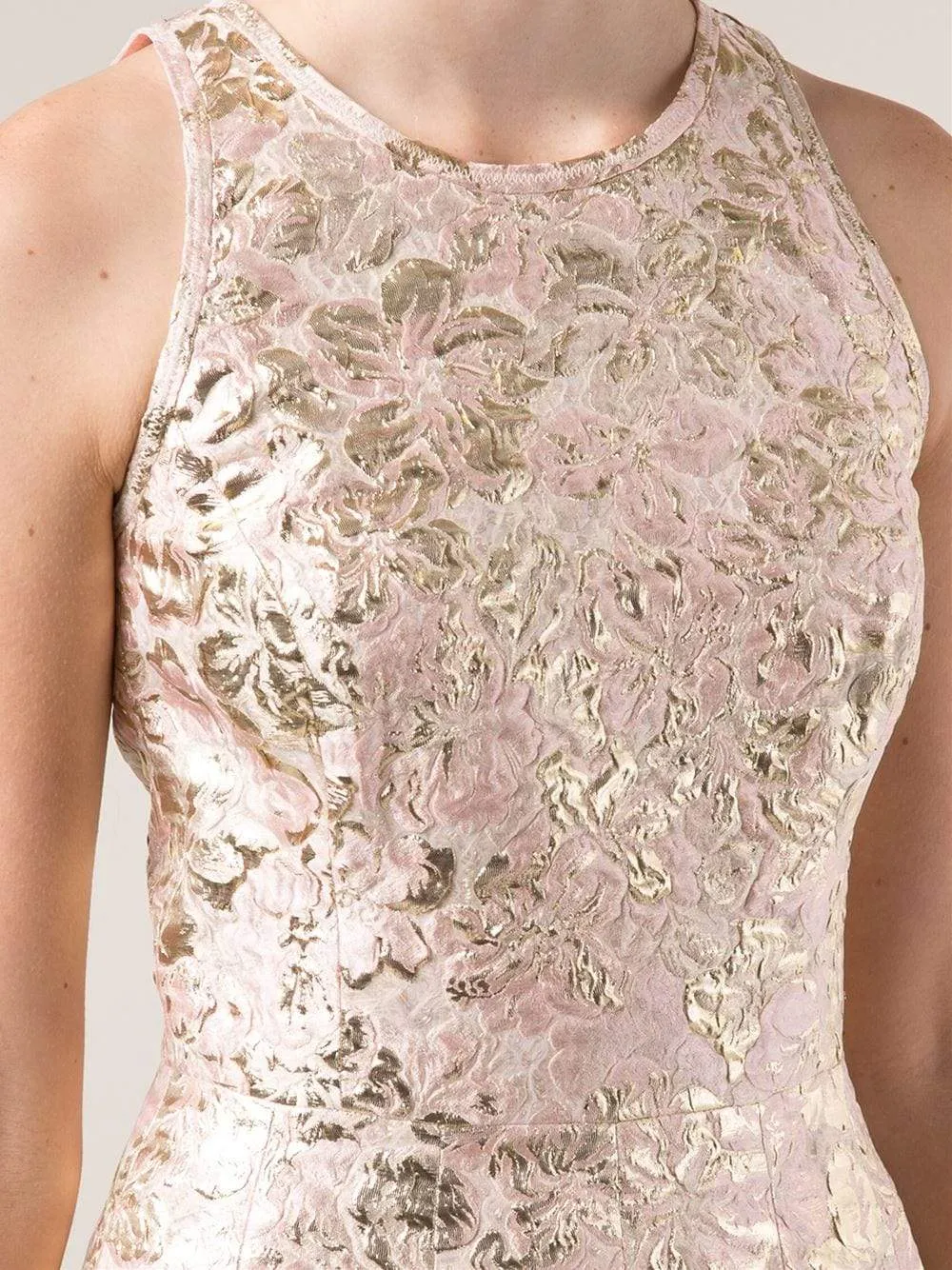 Floral Brocade Cocktail Dress