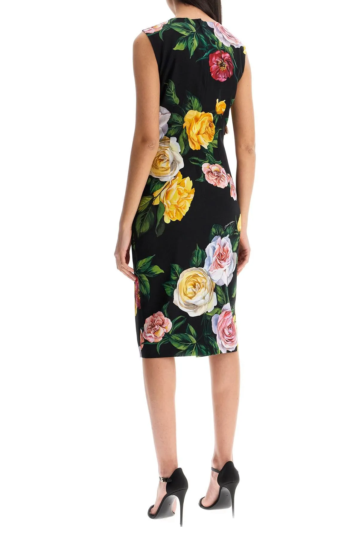 Floral Silk Midi Dress
