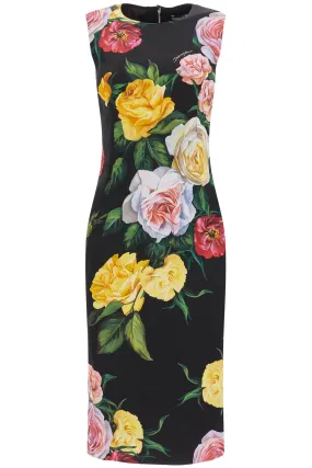 Floral Silk Midi Dress