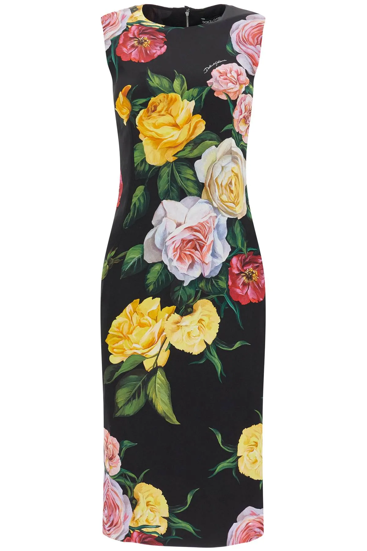 Floral Silk Midi Dress
