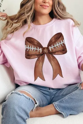 Football Bow Graphic Sweatshirt