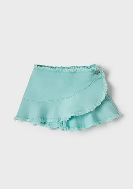 girls ruffle denim shorts