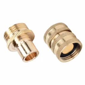 Green Thumb 09QCGT Solid Brass Male & Female Garden Hose Quick Connector Set - Quantity of 48
