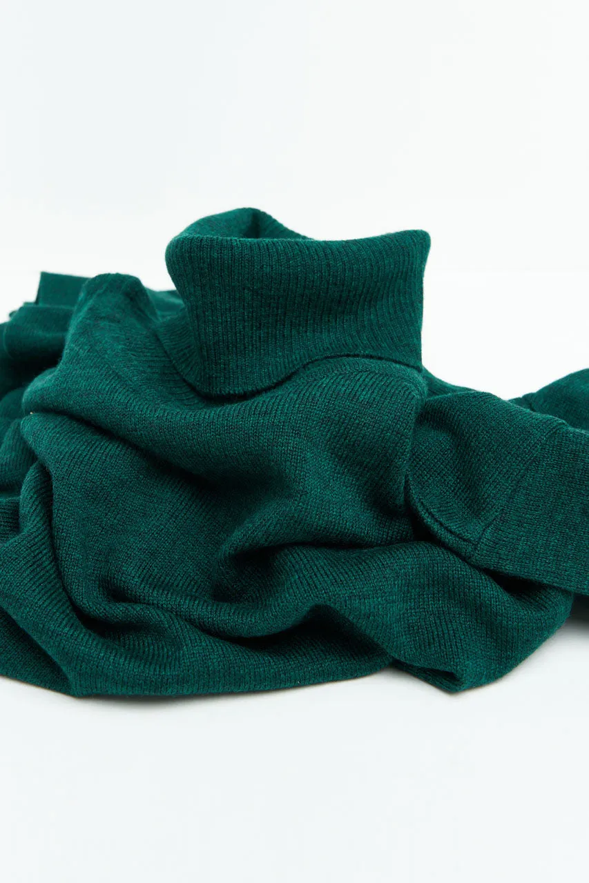 GRP Knitwear Fine Knit Roll Neck SF TEC 1 Merino Emerald Green