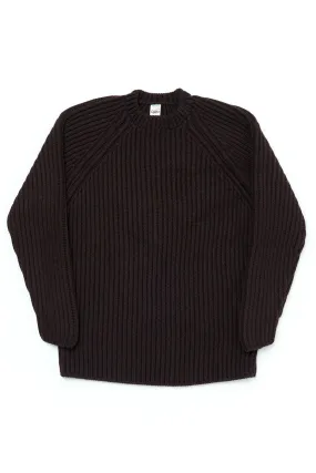 GRP Knitwear Heavy Raglan Crew Neck M 40 Merino Brown