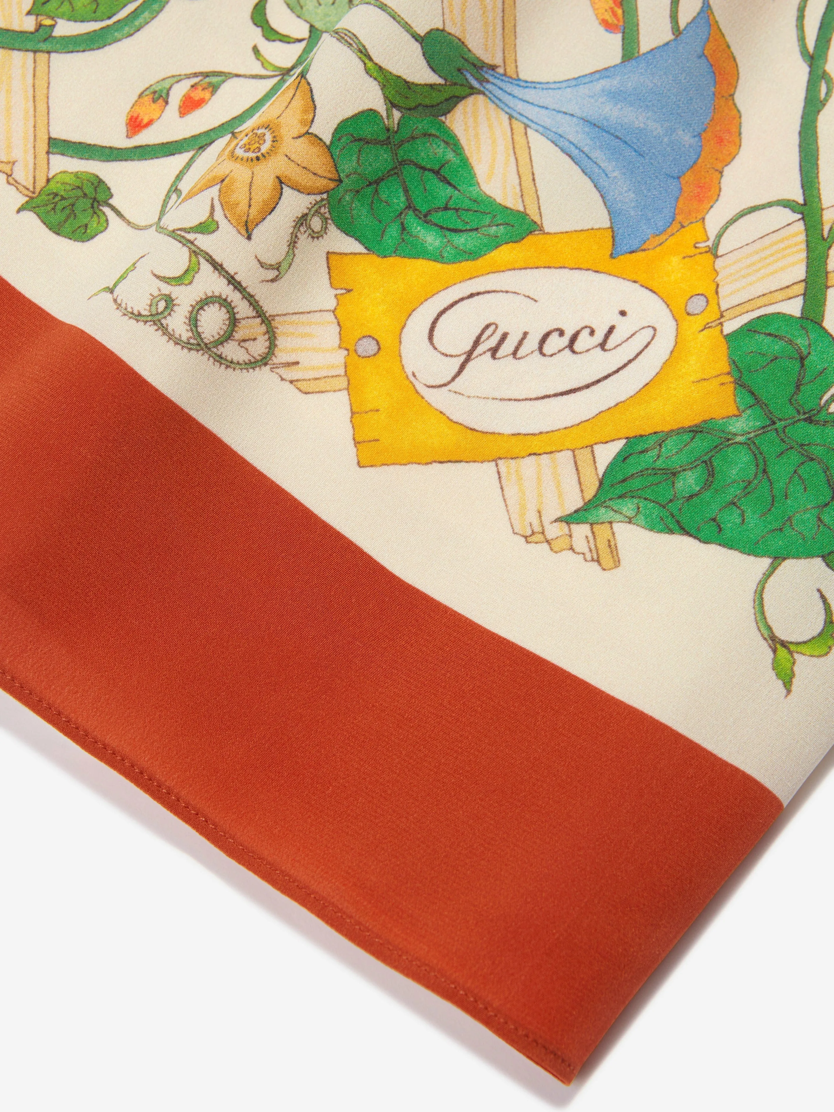 Gucci Girls Silk Floral Print Dress