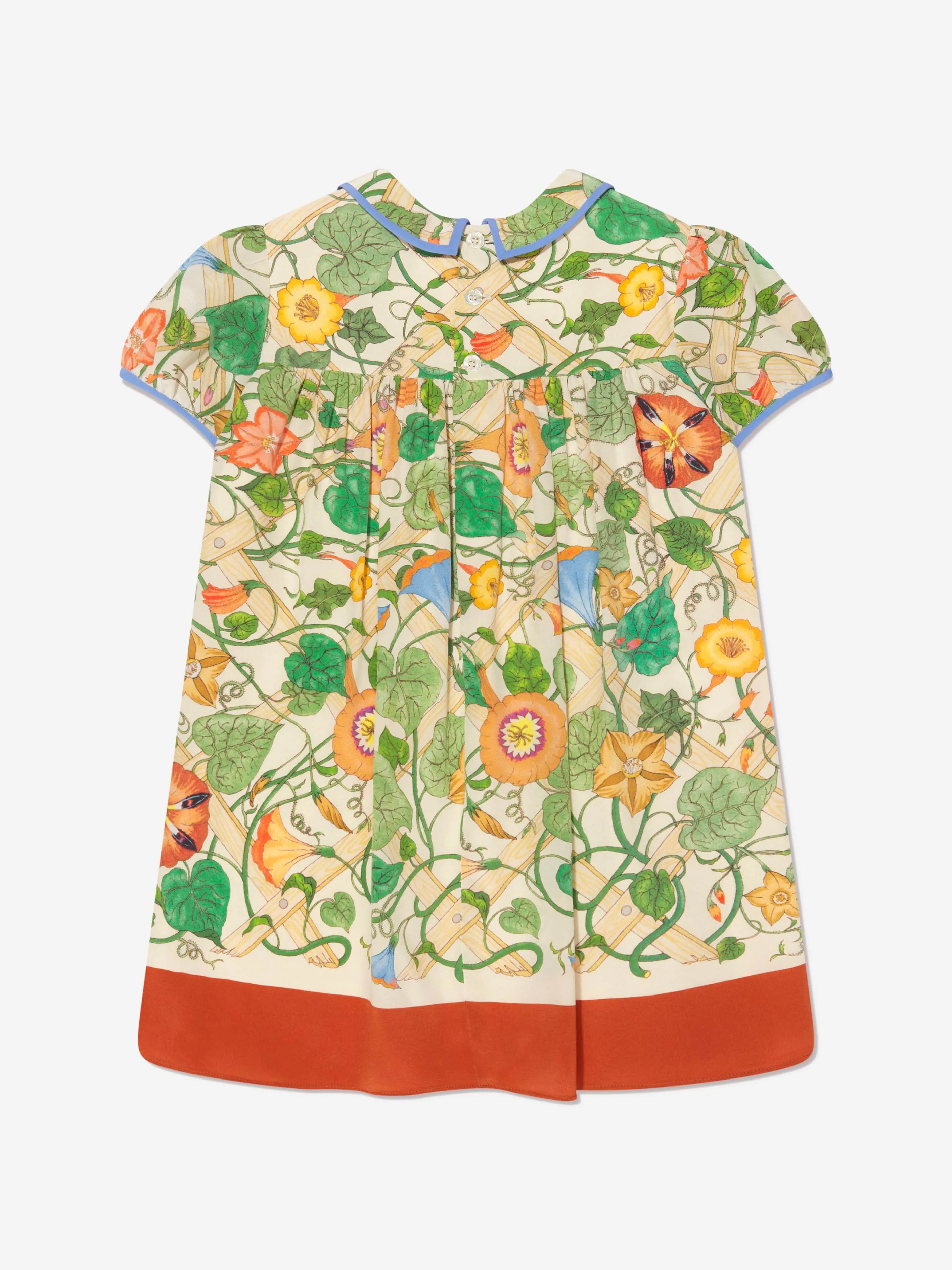 Gucci Girls Silk Floral Print Dress