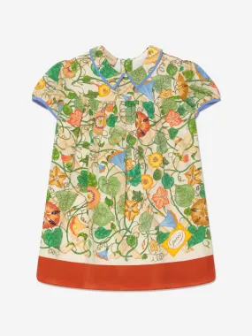 Gucci Girls Silk Floral Print Dress