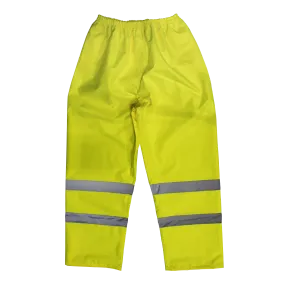 Hi-Vis Yellow Waterproof Trousers - Large
