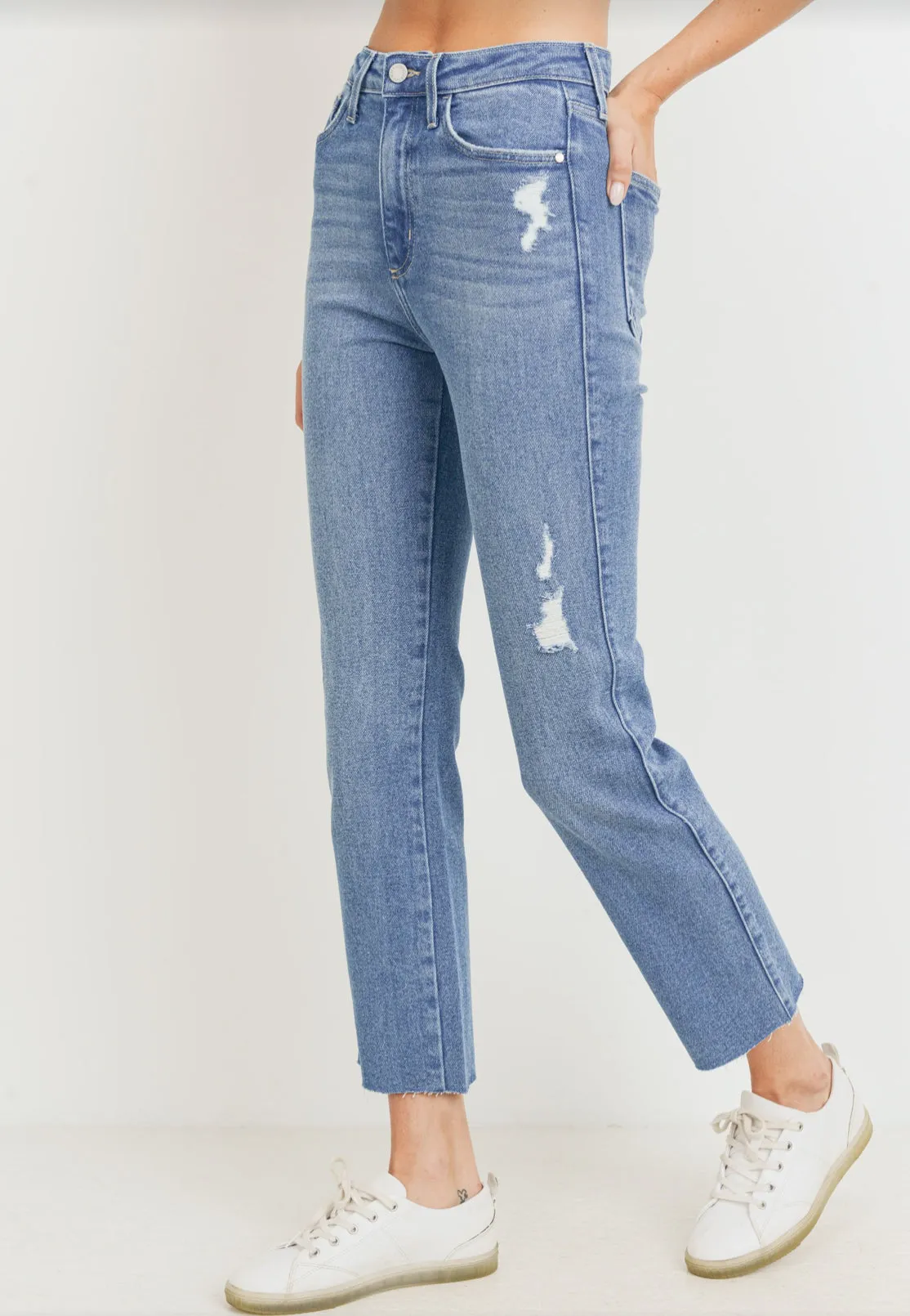High Rise Straight Leg Denim