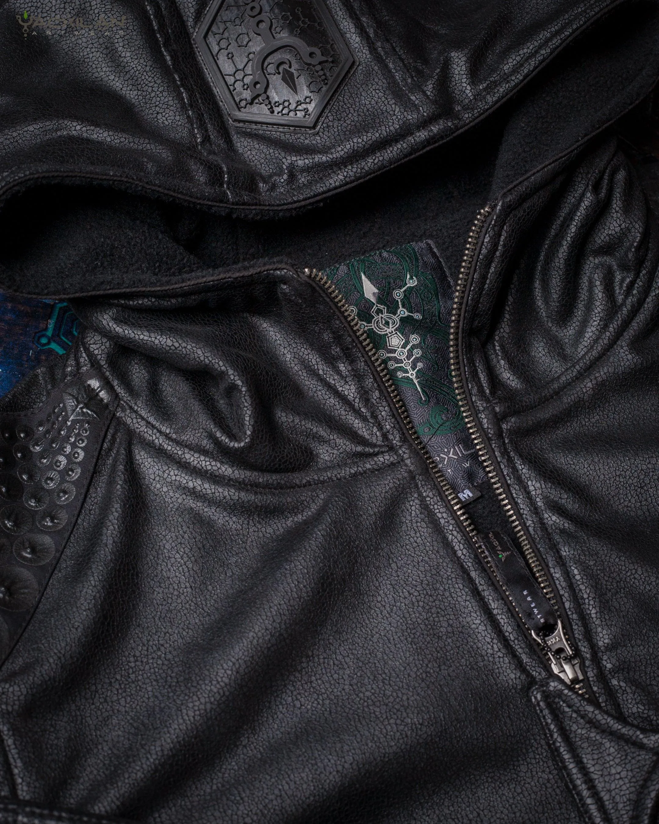 Jacket Men / Fake Leather Snake - BLACK