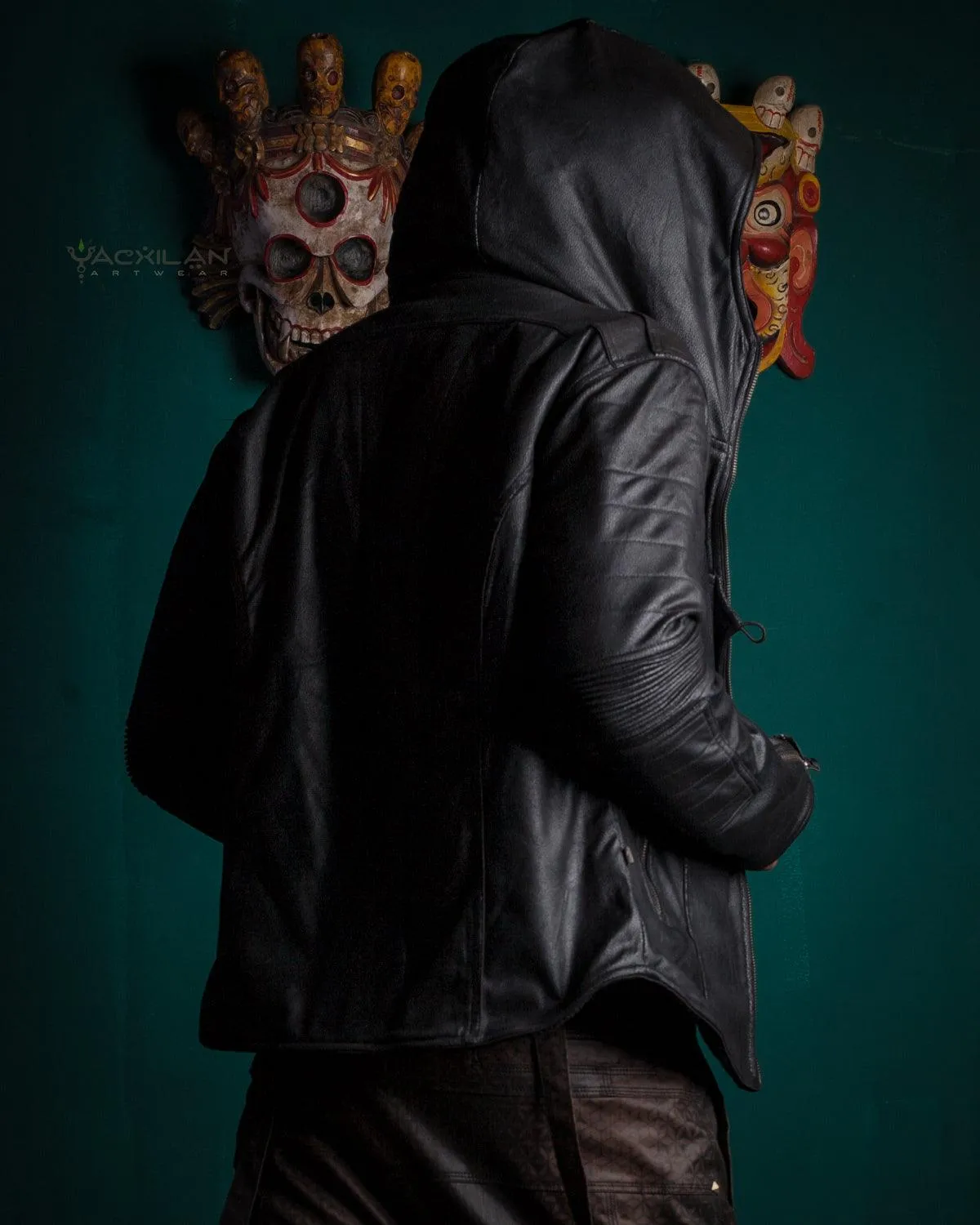 Jacket Men / Fake Leather Snake - BLACK