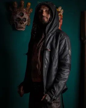 Jacket Men / Fake Leather Snake - BLACK