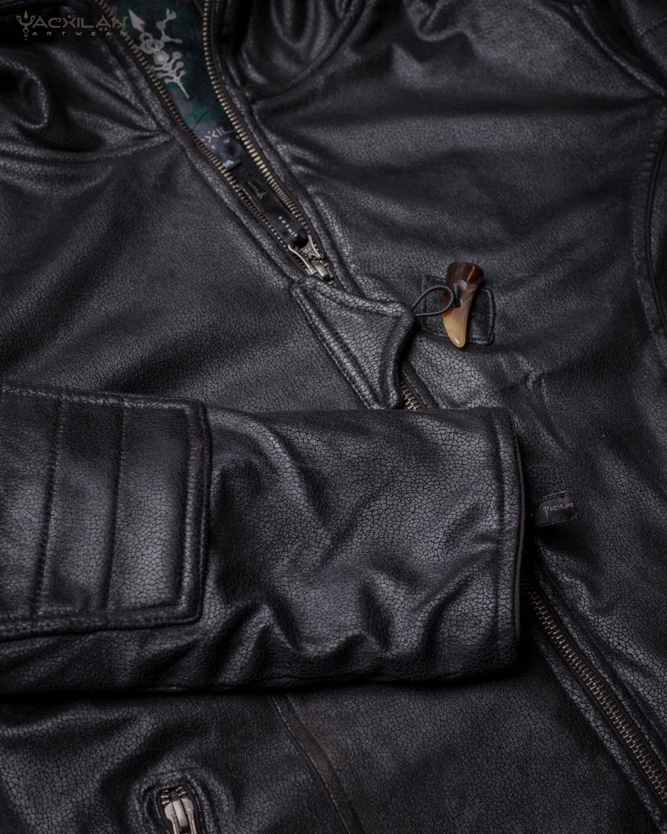 Jacket Men / Fake Leather Snake - BLACK