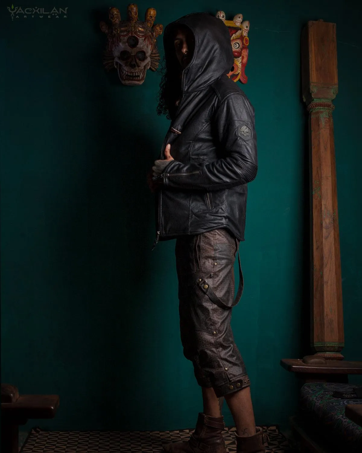 Jacket Men / Fake Leather Snake - BLACK
