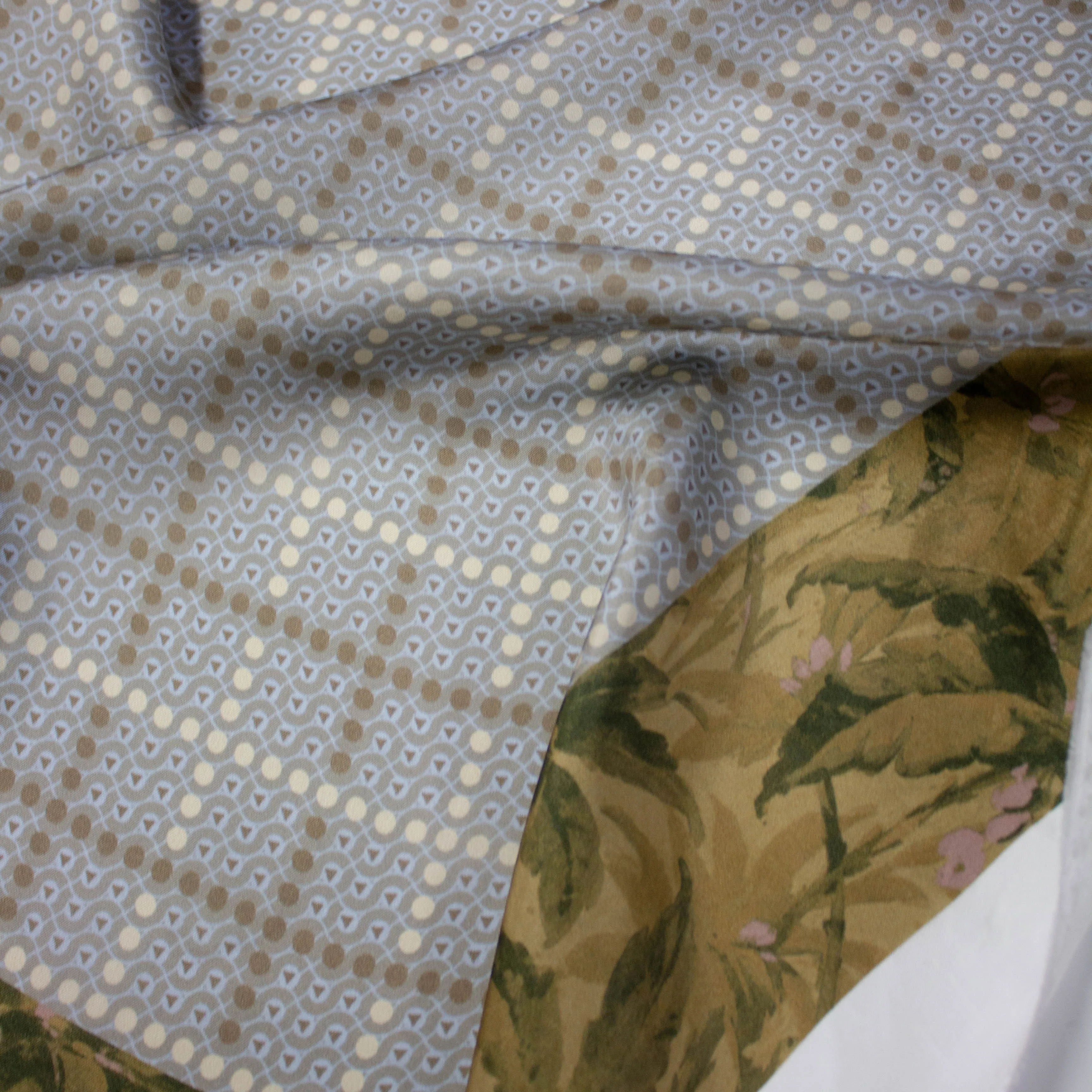 Jobe Grey Blue Abstract Viscose Twill PANEL 80CM